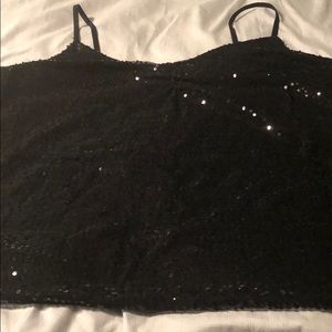 Sequinned tank top